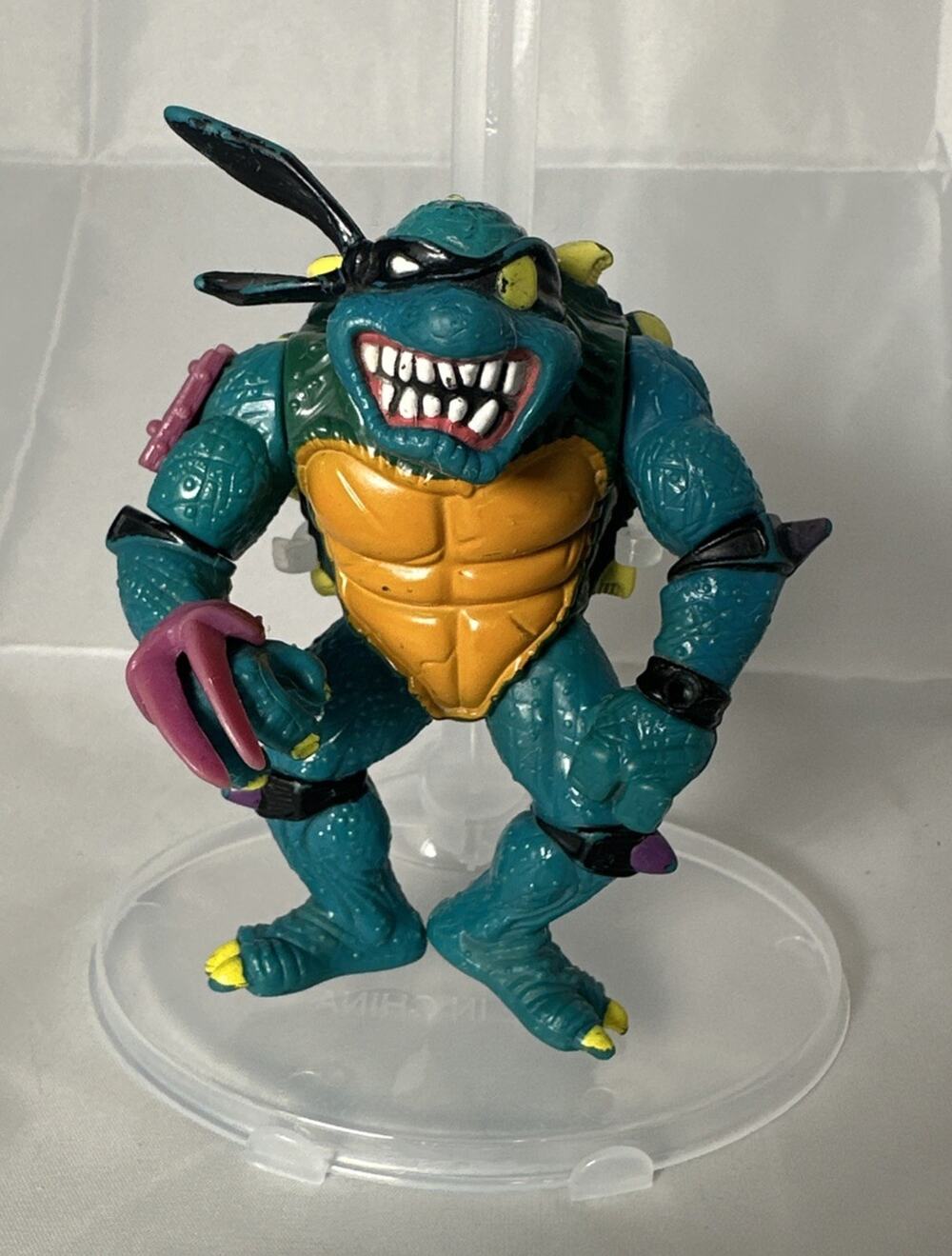 Playmates Toys 1990 TMNT Ninja Turtles Slash Evil Turtle Dimension Figure